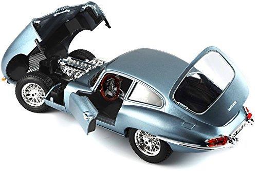 Bu12044Sb Jaguar E Coupe 1961 Silverblue 1.18 Modellino Bburago - 4