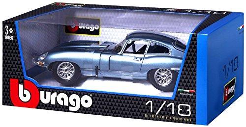 Bu12044Sb Jaguar E Coupe 1961 Silverblue 1.18 Modellino Bburago - 5