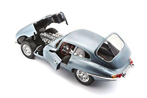 Bu12044Sb Jaguar E Coupe 1961 Silverblue 1.18 Modellino Bburago - 6