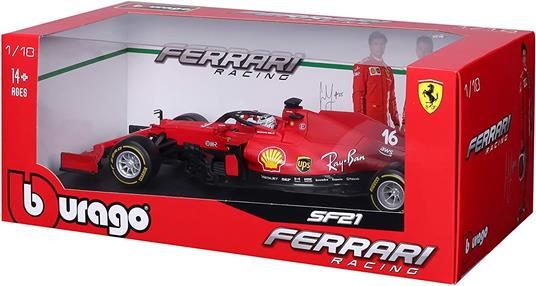 Auto 1/18 Limited SF21 Burago Scuderia Ferrari Carlos Sainz 55 F1 Ufficiale Formula 1