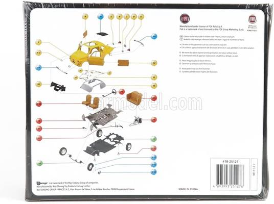 Bburago: Model Kit Fiat 500F (1965) - 1:24 - 2