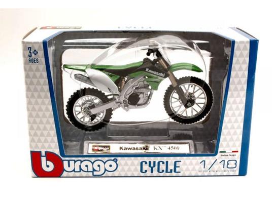 BBURAGO BU51045 KAWASAKI KX 450F 2010 1:18 Modellino