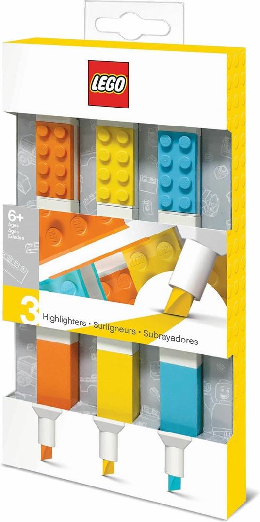 Evidenziatori LEGO. Confezione 3 colori