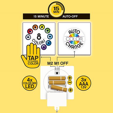 Lampada LED Touch - Lego Home Decor - 6