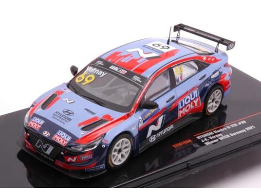 IXO MODEL GTM156A HYUNDAI ELANTRA N TCR N.69 LIQUI MOLY WTCR DEUTSCHLAND 2021 VERNAY 1:43 Modellino