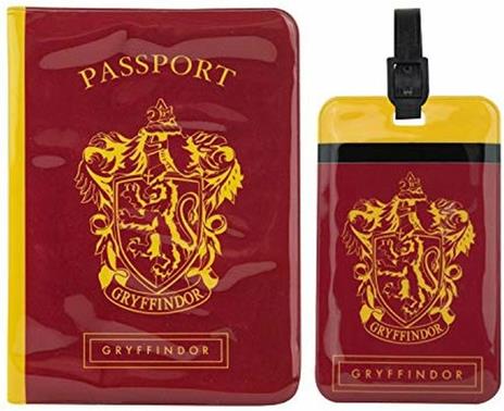 Harry Potter Grifondoro Porta Passaporto E Etichetta Per Valigia