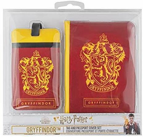 Harry Potter Grifondoro Porta Passaporto E Etichetta Per Valigia - 5
