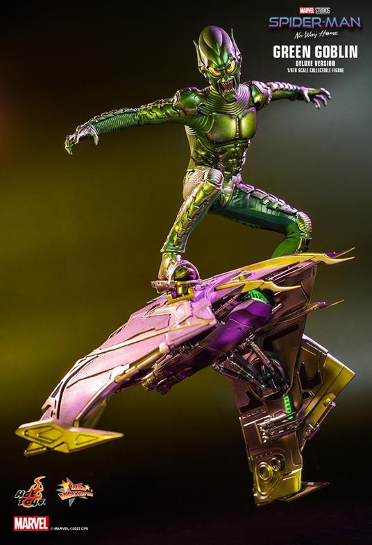 figurina Hot Toys MMS631 - Marvel Comics - Spider Man : No Way Home - Green Goblin Deluxe Version - 3