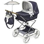 Classic Carrozzina Reborn Con Manubrio Regolabile, Borsa•Ombrello•Cuscino