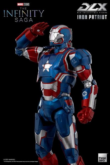 Infinity Saga Dlx Action Figura 1/12 Iron Patriot 17 Cm Threezero