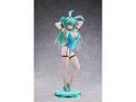 Original Character Pvc Statua 1/4 Green Twin Tail Bunny-chan Fishnet Tights Ver. 43 Cm Partylook