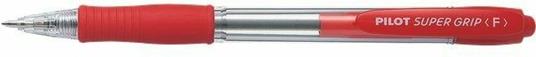 Penna a sfera a scatto Pilot Supergrip rosso punta 0,7 mm
