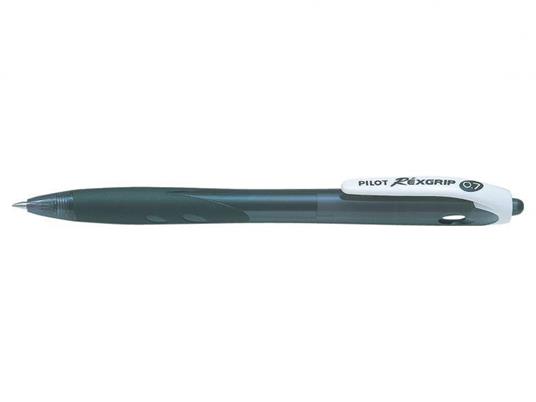 Pilot Rexgrip Nero Clip-on retractable ballpoint pen Fine 10 pezzo(i)