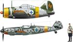 B-239 Bufallo & Messerschmitt Bf109G-6, Juutilaine