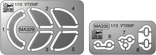 Etching parts, Honda VT250F