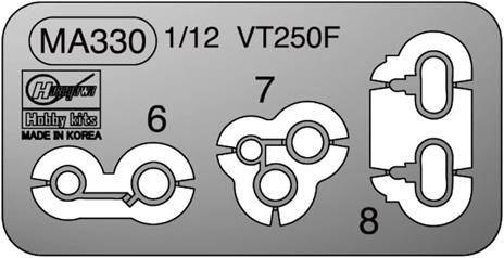 Etching parts, Honda VT250F - 3