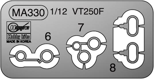 Etching parts, Honda VT250F - 3