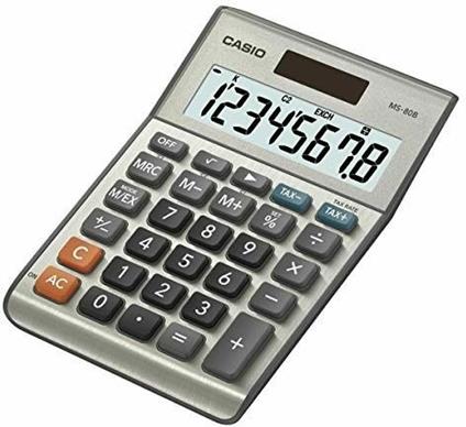 Casio MS-80B calcolatrice Scrivania Calcolatrice di base Argento
