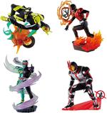 Kamen Rider Petitrama Series Trading Figura 8 Cm Legend Rider Memories Assortment (4) Megahouse