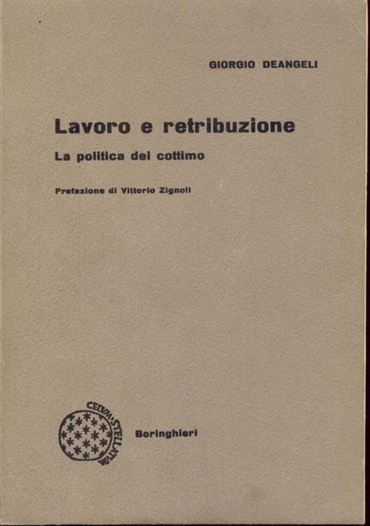 Lavoro e retribuzione - copertina