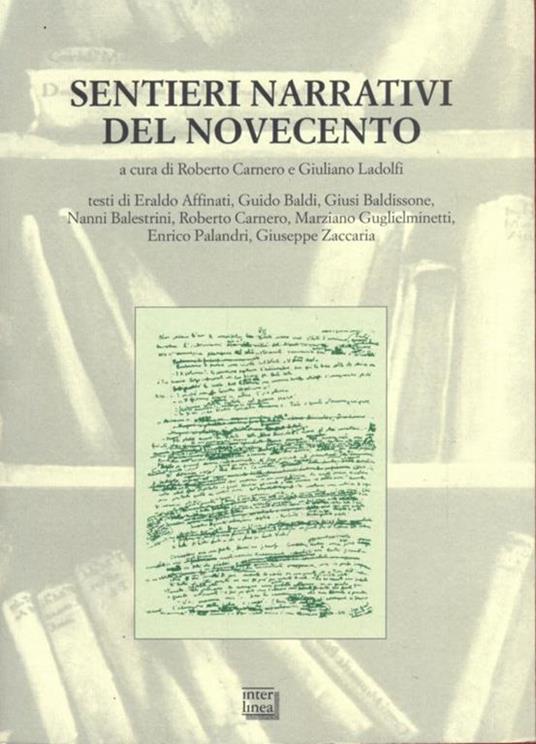 Sentieri narrativi del Novecento - copertina
