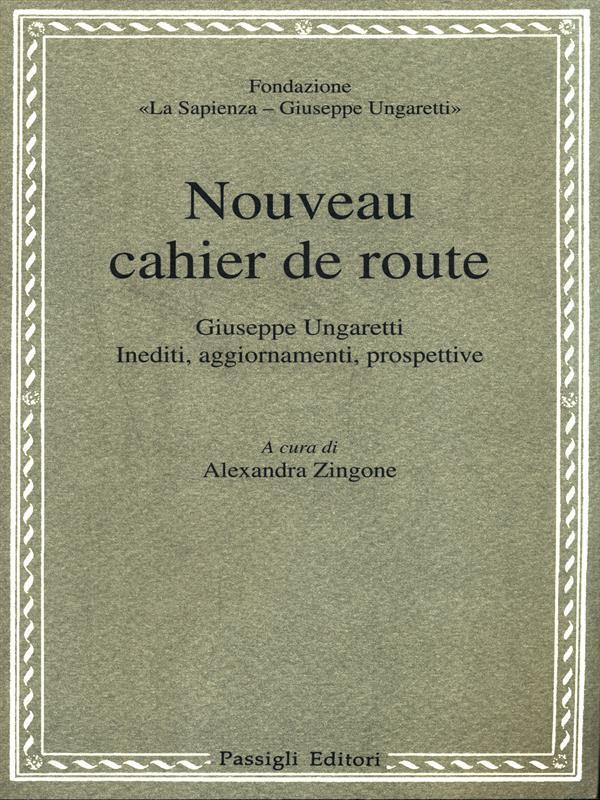 Nouveau cahier de route