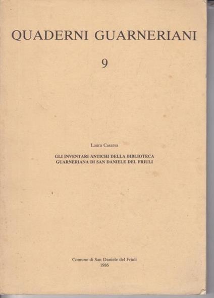 Quaderni guarneriani - Laura Casarsa - copertina