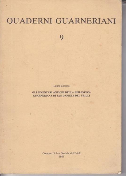 Quaderni guarneriani - Laura Casarsa - copertina