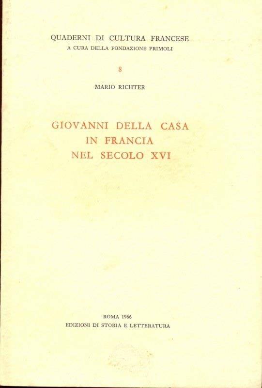 Giovanni Della Casa in Francia nel secolo XVI