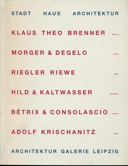 Stadt Haus Architektur - copertina