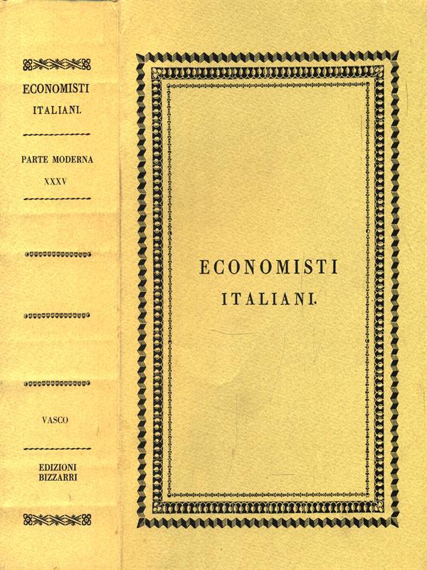 Economisti italiani Parte moderna Tomo XXXV. Vasco