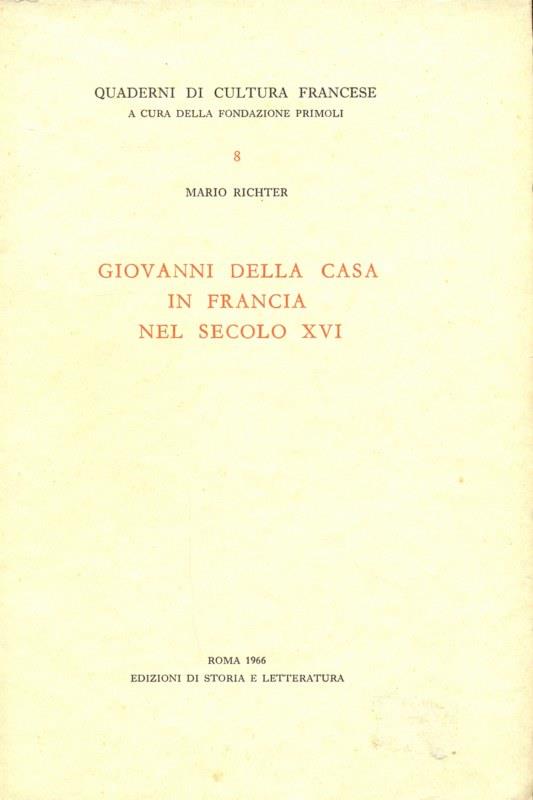 Giovanni Della Casa in Francia nel secolo XVI