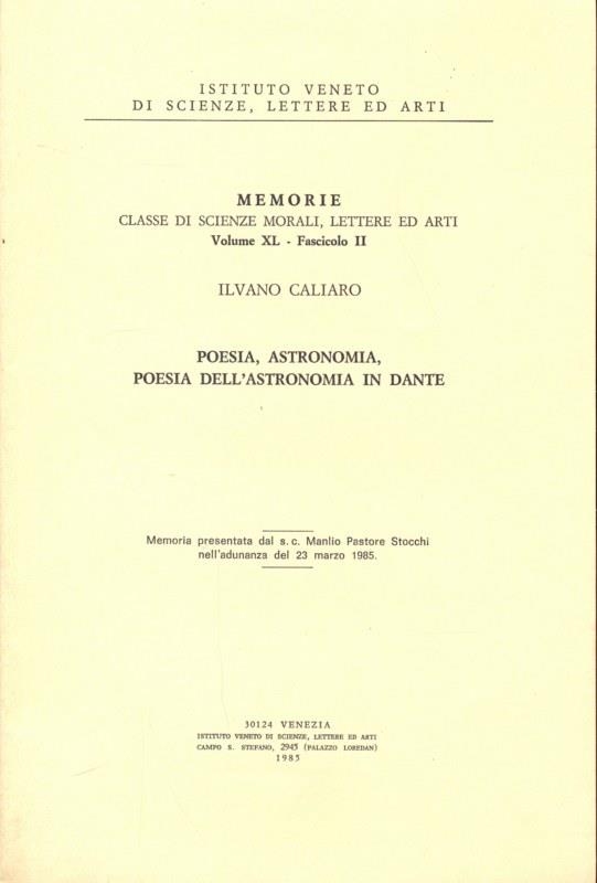 Poesia, astronomia, poesia dell'astronomia in Dante