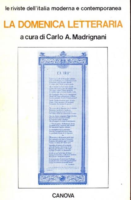 La domenica letteraria - Carlo A. Madrignani - copertina