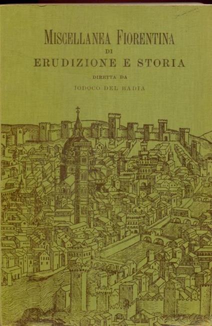 Miscellanea fiorentina di erudizio e estoria - copertina