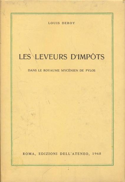 Les leveurs d'impots - Louis Deroy - copertina
