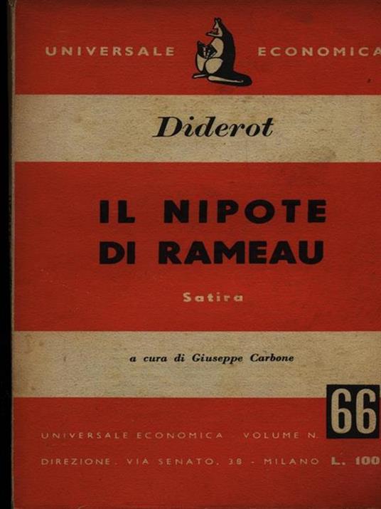 Il nipote di Rameau - Denis Diderot - copertina