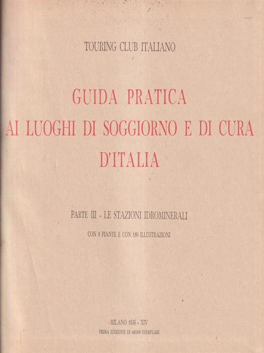 Guida pratica ai luoghi di soggiornoe di cura - copertina