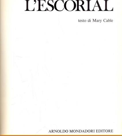 L' Escorial - Mary Cable - copertina
