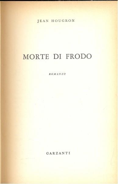 Morte di frodo - Jean Hougron - copertina