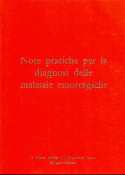 Note pratiche per la diagnosi dellemalattie emorragiche - copertina
