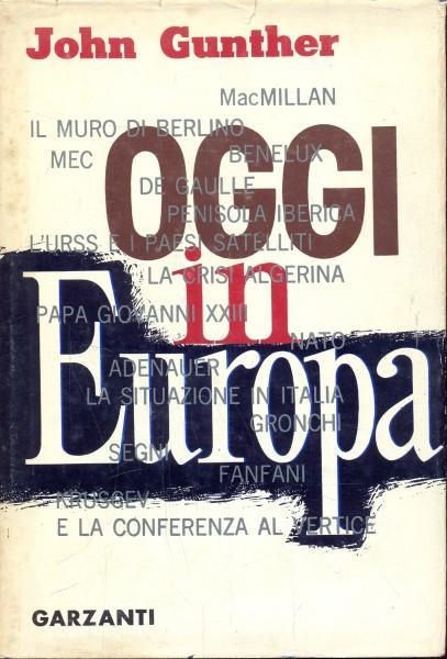 Oggi in Europa - John Gunther - copertina