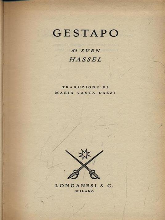 Gestapo - Sven Hassel - copertina