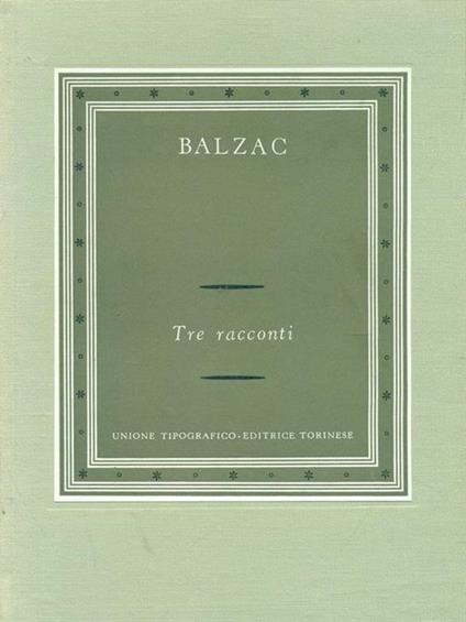Tre racconti - Honoré de Balzac - copertina