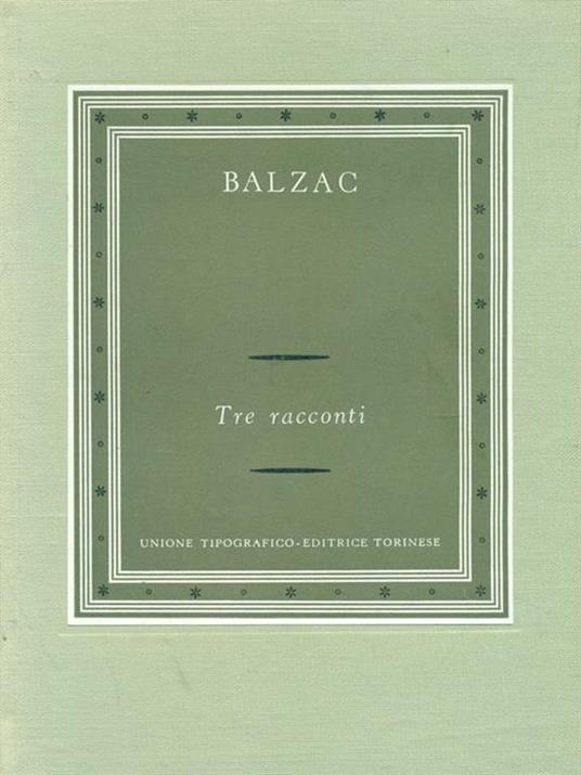 Tre racconti - Honoré de Balzac - copertina