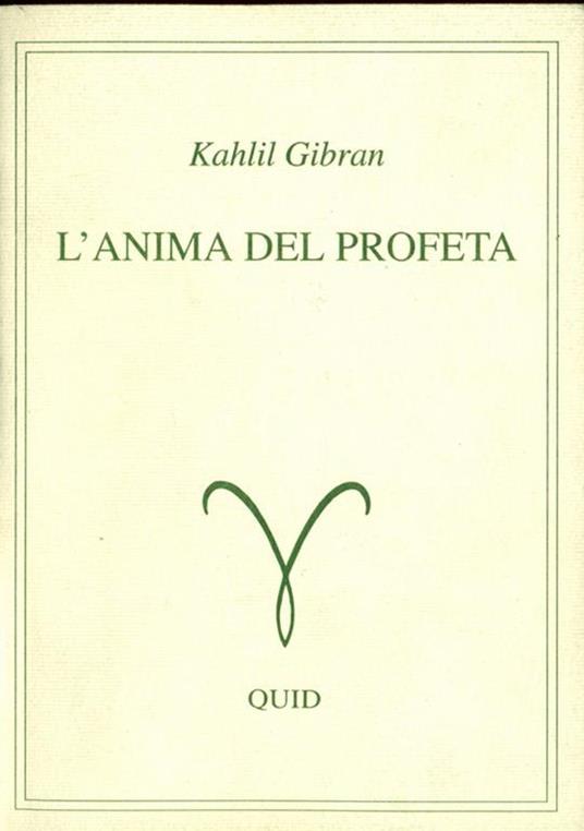 L' Anima del profeta - Kahlil Gibran - copertina