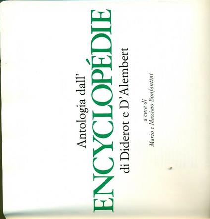 Antologia dall'Encyclopédie - copertina