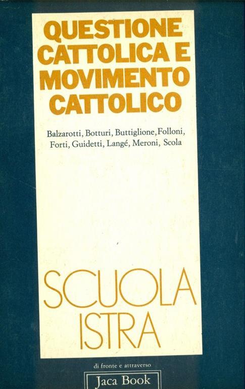 Questione cattolica e movimento cattolico - copertina