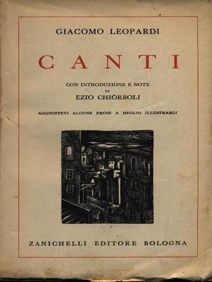 Canti - Giacomo Leopardi - copertina