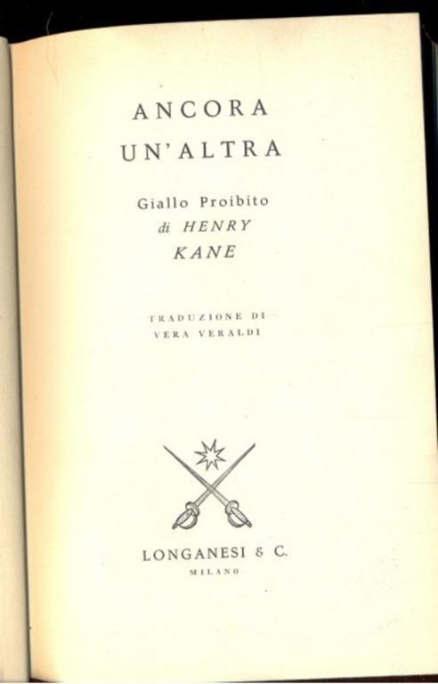 Ancora un'altra - Henry Kane - copertina